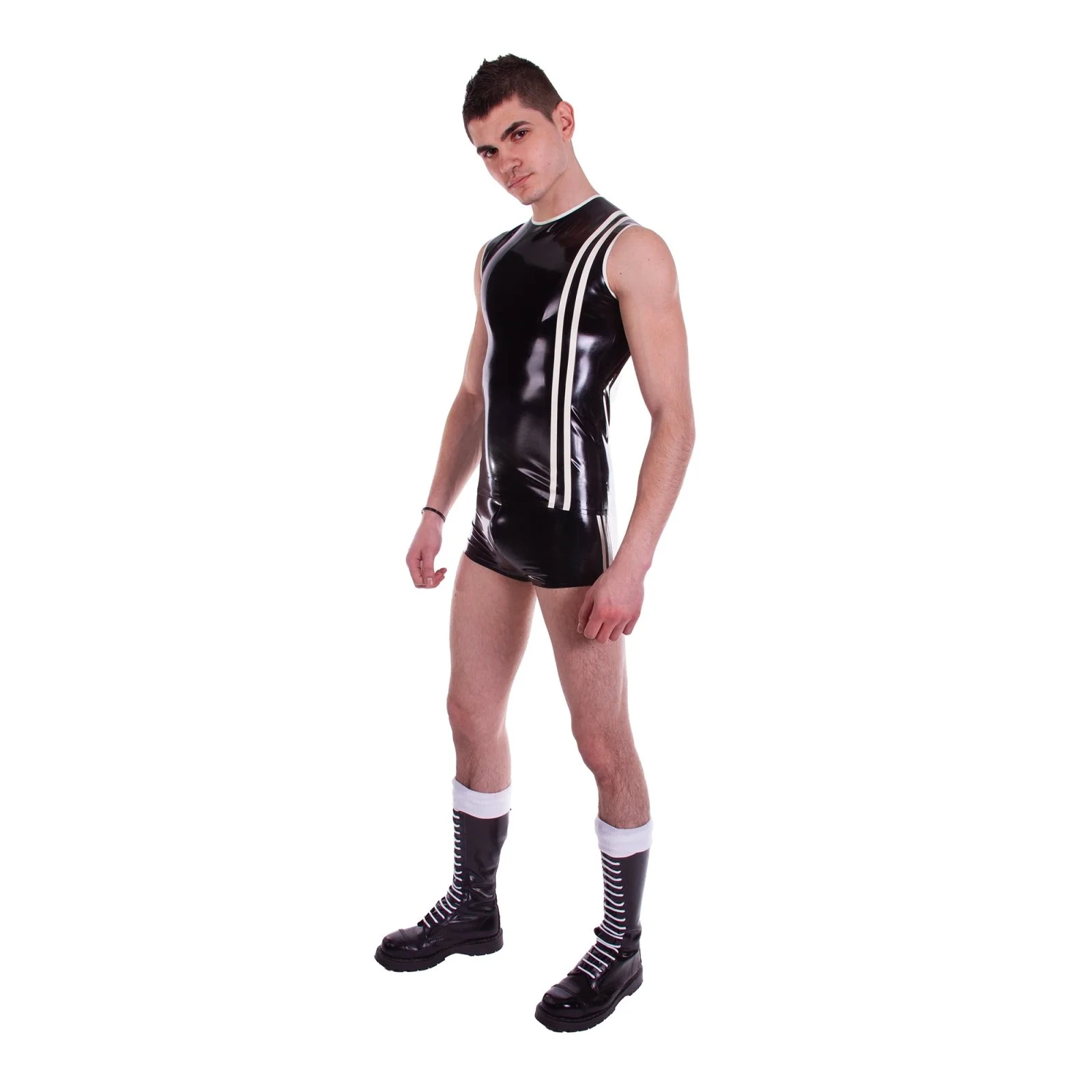 Dual Stripe Sleeveless T-Shirt // Made to Order - Image 3