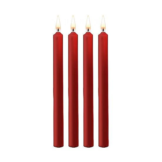 Dripping Paraffin Wax Candles, Red