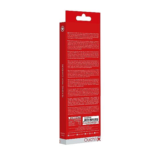 Dripping Paraffin Wax Candles, Red - Image 3