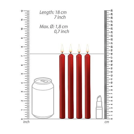 Dripping Paraffin Wax Candles, Red - Image 5