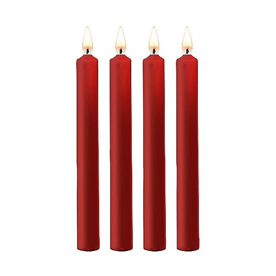 Dripping Paraffin Wax Candles, Red - Image 6