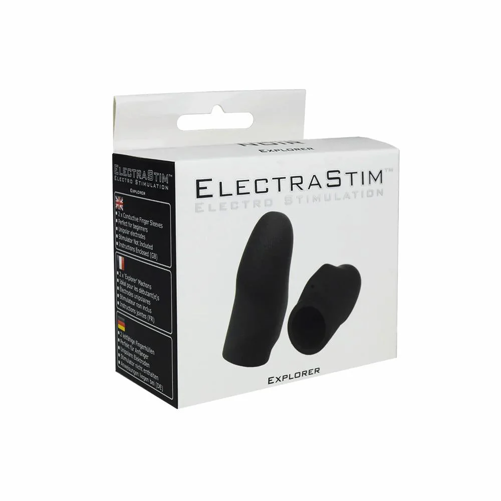 ELECTRASTIM Explorer, Silicone Noir Electro Finger Sleeves - Image 4