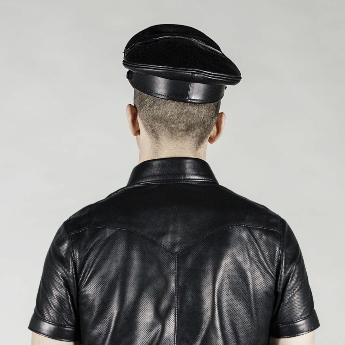 Mr S Leather Biker Cap - Image 4