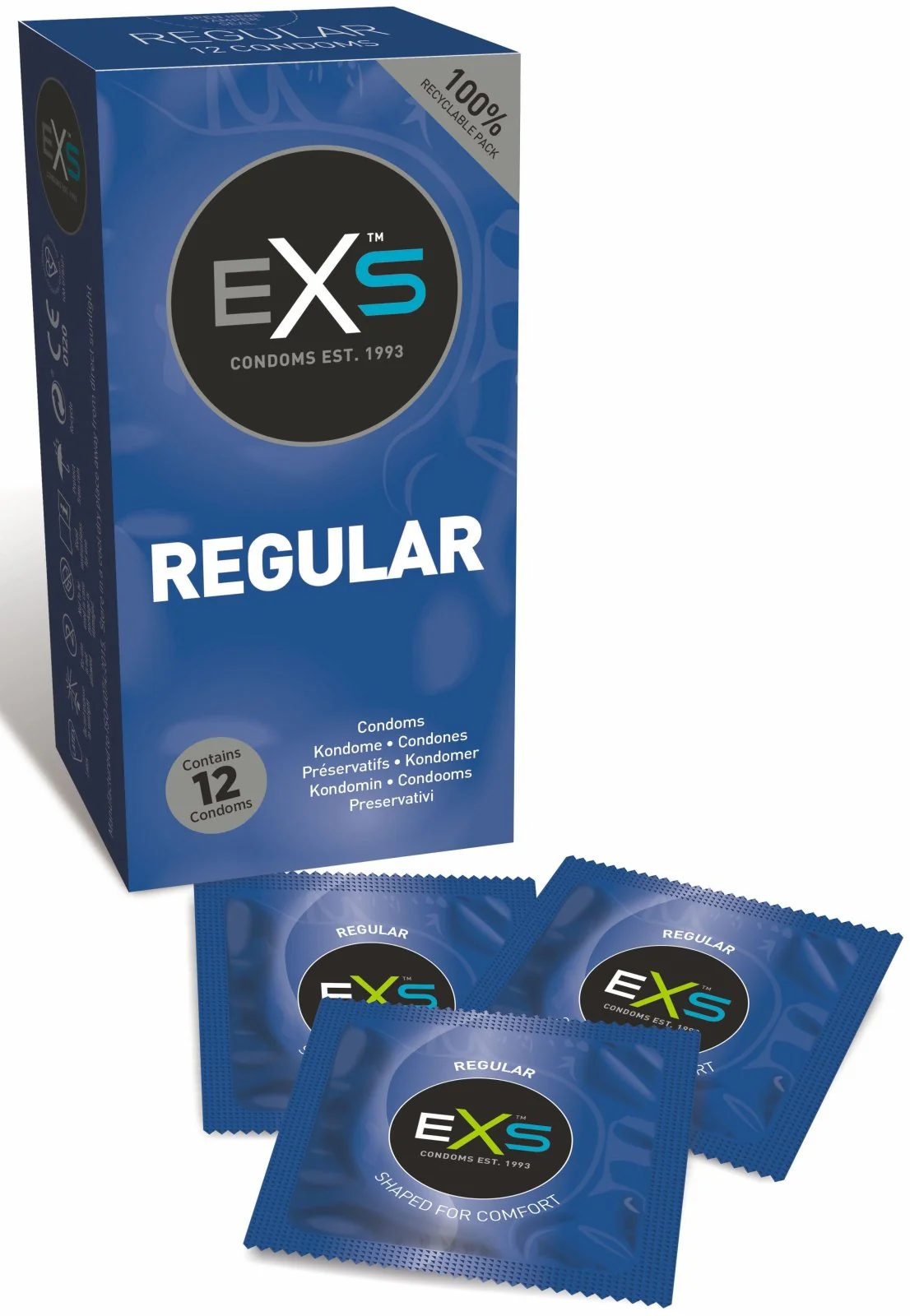 EXS Regular Condom, 12 pack