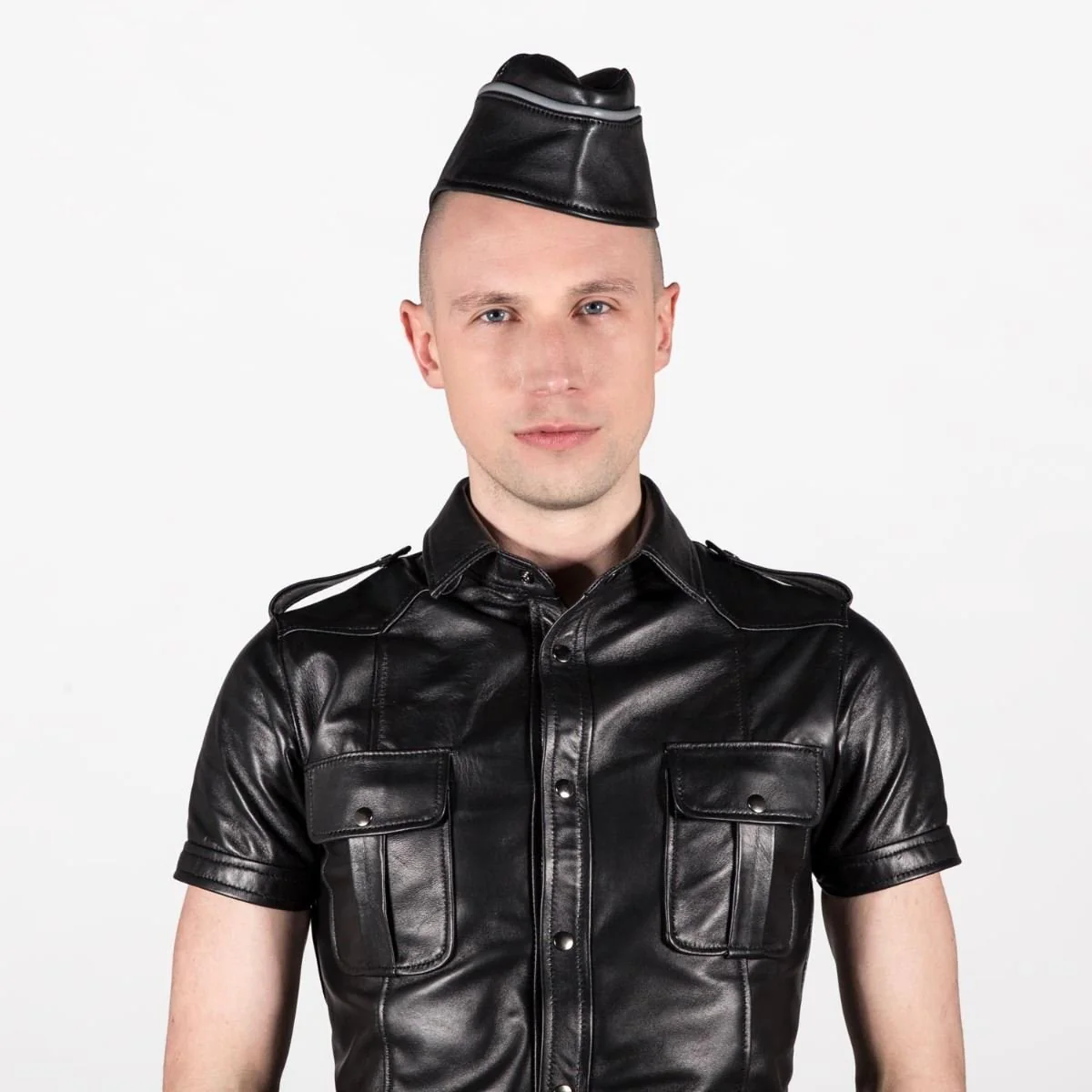 Leather Uniform Forage Cap // Made to Order - Image 3