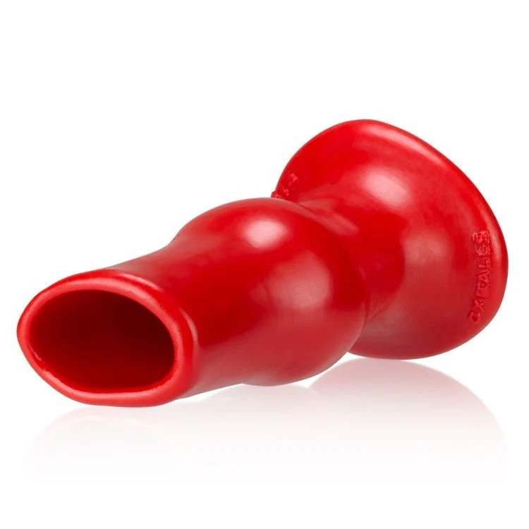OXBALLS Pig Hole Deep, Tunnel Plug, Red, Large