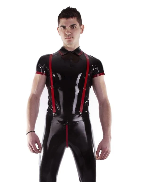 Fitted Rubber Polo Shirt - Image 4