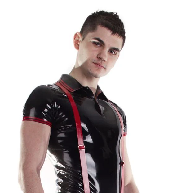 Fitted Rubber Polo Shirt - Image 8