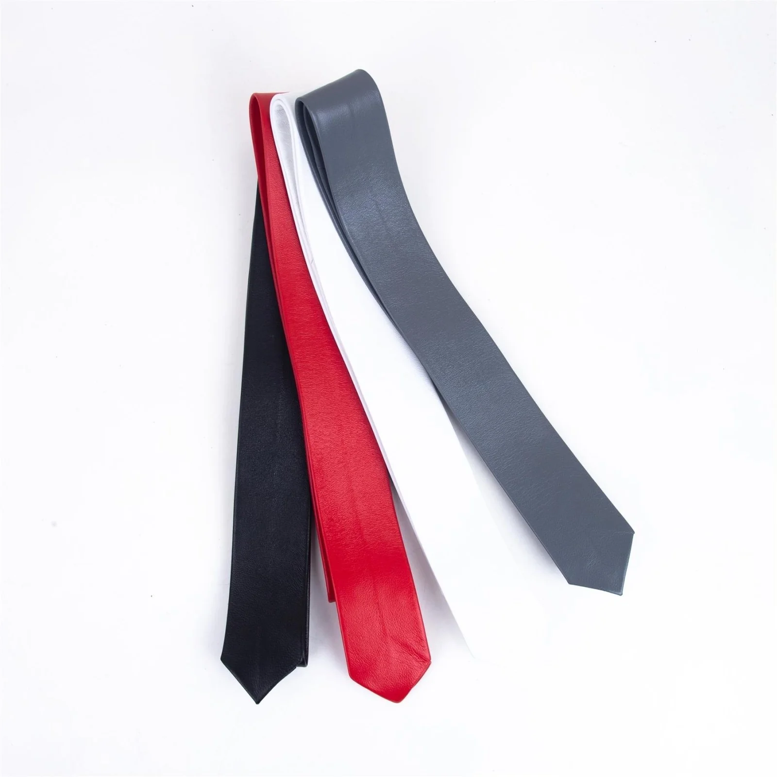 Leather Tie, Skinny Cut