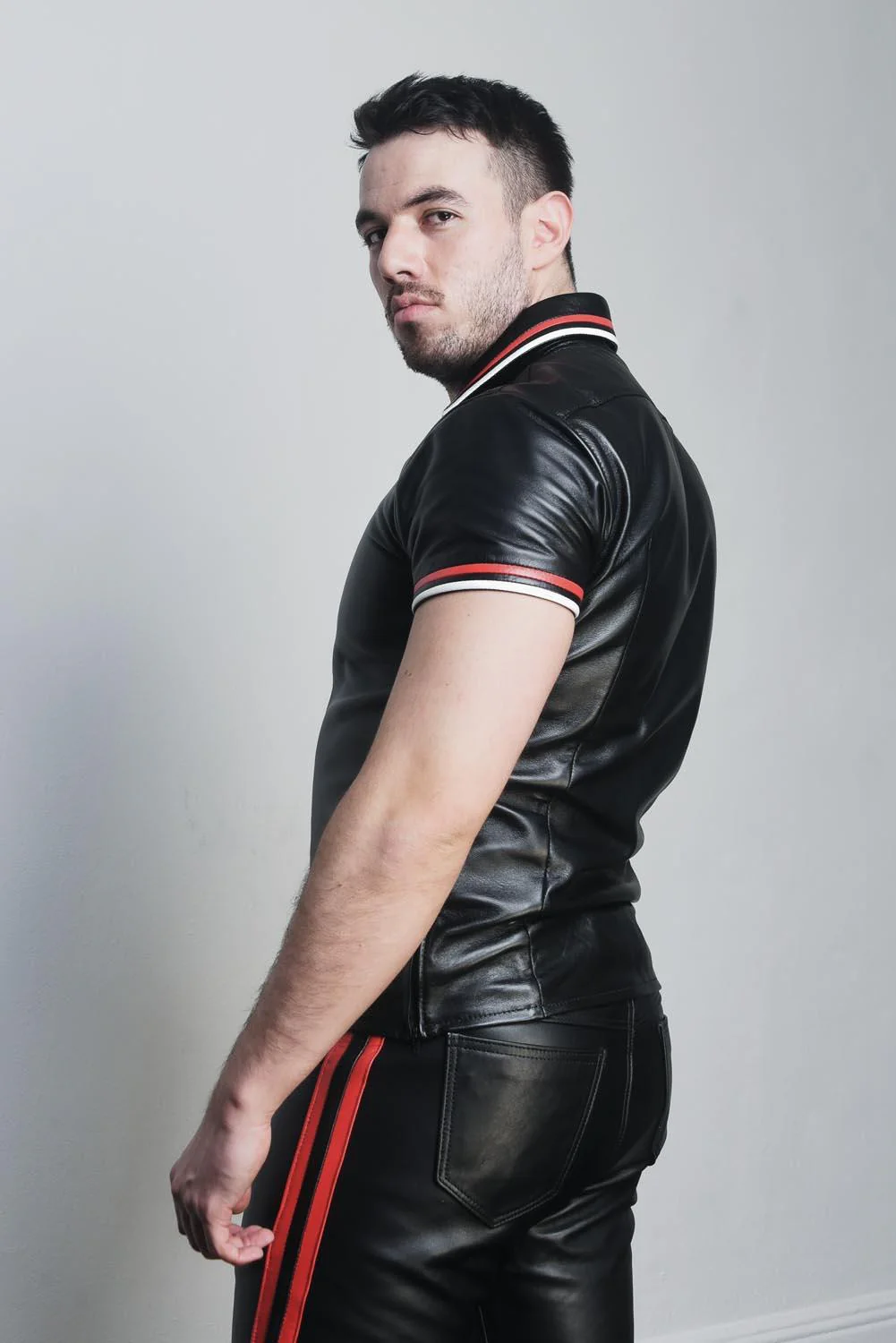 Buckholt Leather Polo Shirt - Image 5